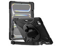 Funda con Correa BRobotix 6007419 para iPad Pro 13 (M4), Giratoria, Correa Ajustable. Color Negro.