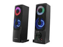 Bocinas ACTECK AC-935258, Iluminación LED, USB, 6W, 3.5mm, Color Negro.
