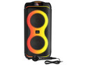 Bocina Bafle Misik MB2208 de 8", TWS, Iluminación LED, Bluetooth, USB, Incluye Micrófono. Color Negro.