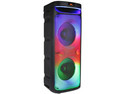 Bafle Portátil Doble Misik MB2240 de 10", Iluminación LED, Batería Recargable, TWS, Bluetooth, USB, Color Negro.