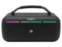 Bocina Misik MS250 TWS, Luz LED, Bluetooth, USB. Color Negro.
