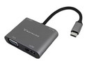 Hub USB-C Batauro 1 x HDMI 1 x VGA 1 x 3.5mm 1 x USB 3.0 1 x PD Negro