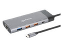 Hub USB-C Batauro 1 x HDMI 1 x VGA 1 x 3.5mm 1 x USB 3.0 1 x PD Negro