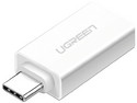 Cable USB-C a USB 3.0 A UGREEN (M-H), Admite OTG, Color Blanco.