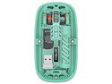 Mouse Óptico Inalámbrico Acteck Aero One MI455V, 3200 DPI, Receptor USB, Bluetooth. Color Verde Menta.