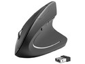 Mouse Inalámbrico Vertical BRobotix, hasta 1,600 dpi, 6 botones, Receptor USB. Color Negro.