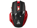 Mouse Gamer HotBell GMHTRGB-DPI, Resolución de 1600 DPI, 6 Botones, RGB, Bluetooth, Receptor USB. Color Negro y Rojo.