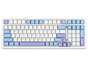 Teclado Gamer Mecánico AULA F99, Iluminación RGB, USB. Color Blanco y Azul. (Versión en Español).