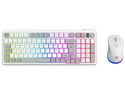Kit De Teclado Y Mouse Balam Rush Squad Conquest Pro, Inalámbrico, Bluetooth, 7200Dpi, RGB, Color Blanco.