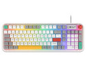 Teclado Gamer Balam Rush Warstrike Frost KG500F RGB, Membrana, USB. Color Blanco. (Versión en Español).