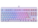 Teclado Mecánico Gamer Batauro TKL Aurbac, Iluminación RGB, USB, Español, Switch Blue. Color Blanco.