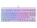 Teclado Mecánico Gamer Batauro TKL Aurbac, Iluminación RGB, USB, Español, Switch Red. Color Blanco.