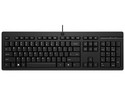 Teclado Alámbrico Ergonómico HP 125 con cable de 1.8m, USB. Color Negro.