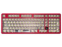 Teclado Mecánico Inalámbrico HotBell Firestrike Pro RGB, Bluetooth, Receptor USB, USB. Color Rojo y Negro. (Versión en Inglés).
