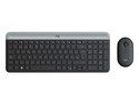 Teclado y mouse inalámbricos  Logitech MK470 Slim, receptor USB, color negro.
