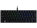 Teclado gamer mecánico 60% MUNFROST Dark Moon, ARGB, switch Gateron Blue, USB tipo C. Color Negro.
