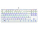 Teclado gamer mecánico TKL MUNFROST Deimos White, ARGB, switch Gateron Blue, USB. Color blanco.