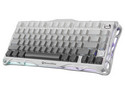 Teclado Gamer Mecánico GravaStar Mercury K1, Retroiluminado RGB, Bluetooth, Receptor USB, USB Tipo C. Color Blanco. (Versión en Ingles).