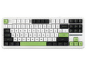Teclado Gamer Mecánico AULA F87, Iluminación RGB, USB. Color Blanco y Verde. (Versión en Español).