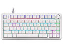 Teclado Inalámbrico AULA F75 , Iluminación RGB, Receptor USB, Bluetooth. Color Blanco. (Versión en Inglés).