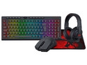 Kit Gamer Redragon S147, Teclado RGB en Español USB, Mouse Óptico, Audífonos de 3.5mm, Mousepad. Color Negro.
