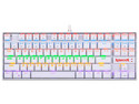 Teclado Mecánico Redragon Kumara, RGB, Switch RED, Tenkeyless, USB, Blanco.