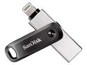 Unidad Flash USB Sandisk iXpand Go de 128GB, USB 3.0 y Lightning.
