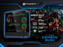 PC Gamer Powerbit Crimson Rush: 
Procesador AMD Ryzen 5 5500 (hasta 4.2 GHz), 
Memoria de 16GB DDR4, 
M.2 de 512GB, 
Video AMD Radeon RX 7600, 
Wi-Fi, 
Fuente de Poder de 750W 80 PLUS Bronze, 
S.O. Windows 11 Home (Versión de Prueba)
