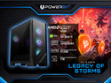 PC Gamer Powerbit Legacy of Storms:
CPU AMD Ryzen 7 5700 (hasta 4.6 GHz),
RAM de 32GB DDR4,
M.2 de 512GB,
Disco Duro de 1TB,
NVIDIA GeForce RTX 5060 Ti, 
Wi-Fi, Bluetooth,
Fuente de 750W 80 PLUS Bronze,
S.O. Windows 11 Home (Versión de Prueba)