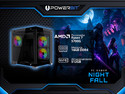 PC Gamer Powerbit Nightfall: 
Procesador AMD Ryzen 7 5700G (hasta 4.6 GHz), 
Memoria de 16GB DDR4, 
SSD de 512GB, 
Video Radeon Graphics, 
S.O. Windows 11 Home (Versión de Prueba),
Fuente de poder 500W.