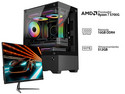 PC Gamer Powerbit Nebula Station: 
CPU AMD Ryzen 7 5700G (hasta 4.6 GHz), 
Memoria de 16GB DDR4, 
M.2 de 512GB, 
Radeon Graphics,
S.O. Windows 11 Home (Versión de Prueba),
3 Ventiladores RGB,
Fuente de poder 500W.
Incluye Monitor Balam Rush de 27