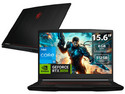 Laptop Gamer MSI GF63 Thin:
Procesador Intel Core i5 11400H (hasta 4.5 GHz),
Memoria de 8GB DDR4,
SSD de 512GB,
Pantalla de 15.6" LED Full HD (1920x1080),
NVIDIA GeForce RTX 3050 4GB GDDR6,
S.O. Windows 11 Home.