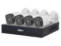 Kit de Videovigilancia Dahua KITXVR1B04-I/T/4-B1A11N, DVR Cooper-I de 4 Canales 1080p Lite, HDCVI, 4 Cámaras Tipo Bala B1A11 de 1MP (720p), Lente de 2.8mm, IR de Hasta 20m.