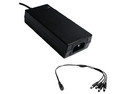 Adaptador de Corriente Saxxon PSU1205D, Entrada 100 - 240V, Salida 12V, Incluye Divisor de Energía PSUWB07 para 4 Cámaras.