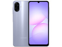 Smartphone Samsung Galaxy A07: 
Procesador Octa-Core (hasta 2.2 GHz), 
Memoria RAM de 4GB, Almacenamiento de 64GB, 
Pantalla LED Multi-Touch de 6.6" HD+, 
Bluetooth, Wi-Fi, 
Cámara Principal de 50MP, 
Android 15, Color Violeta.