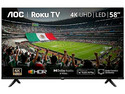 Televisión LED Smart TV AOC 58U7045 de 58", Resolución 3840 x 2160 (Ultra HD 4K), Roku TV. Color Negro.