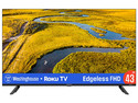 Televisión Westinghouse Edgeless WR55EX4300LED Smart TV de 43", Resolución 1920 x 1080 (Full HD 1080p), 6.5 ms, 60 Hz, Sistema RokuTV. Color Negro.