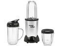 Licuadora Magic Bullet H-9519, Cuchillas de Acero, 3 Vasos. Color Plata.