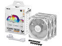 Kit de 3 Ventiladores ASUS TUF Gaming TR120 ARGB Reverse Blade, hasta 2000RPM, 120mm. Color Blanco.