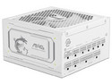 Fuente de Poder Modular MSI MAG A1000GL PCIE5.1 de 1000W, ATX 3.1, 80 PLUS Gold. Color Blanco.