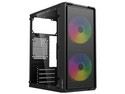 Gabinete ACTECK Doom Ultra Mesh GI75OM, Mini Tower, Micro-ATX / Mini-ITX, Incluye 2 Ventiladores FRGB, Fuente de Poder de 500W, Cristal Templado. Color Negro.