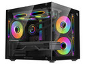 Gabinete BALAM RUSH TANK GLOW PLUS 3700, Mid Tower, Micro-ATX, Incluye 3 Ventiladores de 120mm, Panel de Cristal, No Incluye Fuente de Poder. Color Negro.