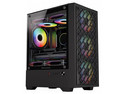 Gabinete Balam Rush Nitrox Edge Aircool 4700A, Mini-Tower, Micro ATX, Incluye Ventiladores 4 x 120mm, No Incluye Fuente de Poder. Color Negro.