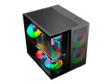 Gabinete Gamer Xzeal Cubo XZGAMC1B, Micro ATX, Mini ITX, ARGB, (sin fuente de poder). Color Negro.