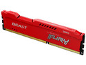 Memoria DIMM Kingston Fury Beast Red, DDR3 PC4-14900 (1866MHz), CL10, 4GB.