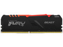Memoria DIMM Kingston Fury Beast, DDR4, PC4-25600 (3200MHz), RGB, CL16, 32GB.