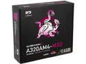 T. Madre ECS A320AM4-M3D, Chipset AMD A320,
Soporta:  AMD Ryzen 1ra y 2da  Gen, Socket AM4,
Memoria: DDR4 2666 / 2400 / 2133 MHz, 32GB Max,
Integrado: Audio HD, Red,
USB 3.0, SATA 3.0,
Micro-ATX, Ptos: 1xPCIE 3.0 x16.