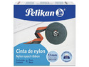 Cinta de Nylon Pelikan Ribbon, Ancho de 13mm. Color Negro/Rojo.