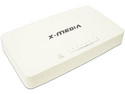 Switch de Escritorio X-Media SW3008D de 8 puertos 10/100/1000 Mbps. Color Blanco.