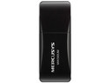 Adaptador Inalámbrico USB Mercusys MW300UM, Wireless N (Wi-Fi 4), hasta 300 Mbps, USB. Color Negro.